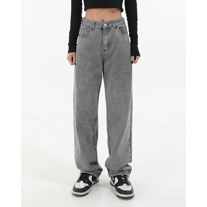 Men Jeans Vintage Jeans Spring Baggy Straight Trousers
