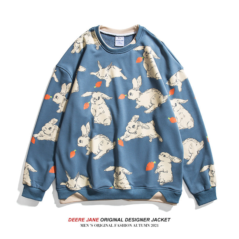 Men Pullover Hoodie Sweater Men's Spring Loose Trendy All-Match Couple