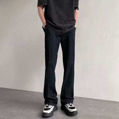 Men Jeans White Jeans Men's Summer Straight-Leg Trousers