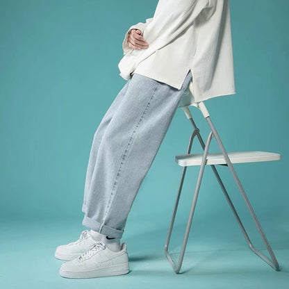 Men Jeans Summer Loose Straight Casual Pants