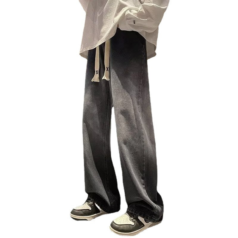 Men Jeans Oversize Straight Pants Summer