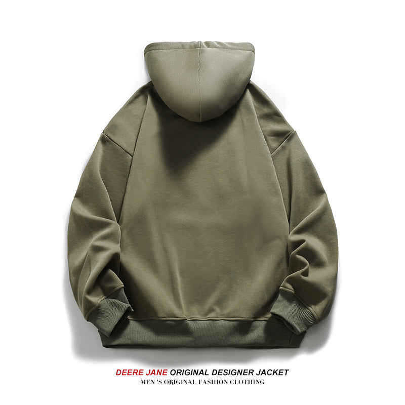 Men Pullover Hoodie Autumn and Winter Cotton Hooded Men's Loose All-Matching