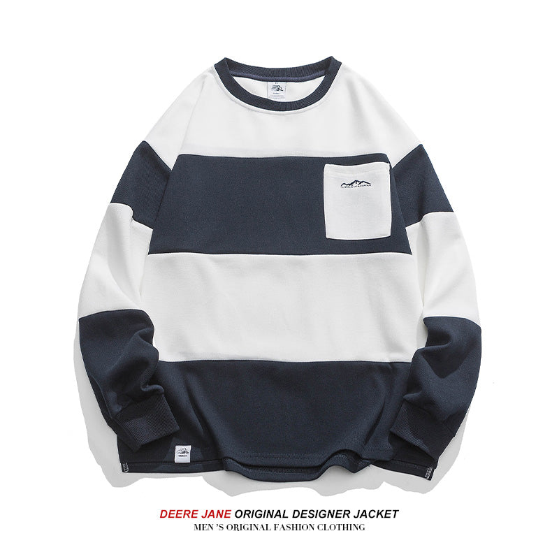 Men Pullover Hoodie Spring Sweater Men's American Style Loose All-Match Long Sleeve