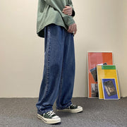 Men Jeans Fall Baggy Straight Trousers Spring and Autumn