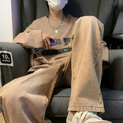 Men Jeans Oversize Straight-Leg Pants