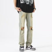 Men Jeans Summer Loose Straight Casual Trousers