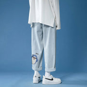 Men Jeans Summer Baggy Straight Trousers