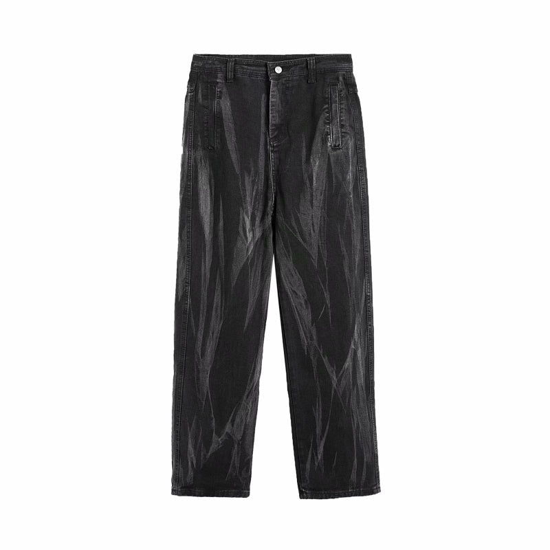 Men Jeans Loose Straight Straight-Leg Wide-Leg Pants