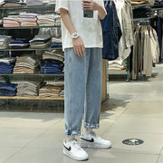 Men Jeans Straight-Leg Pants Autumn Denim Loose