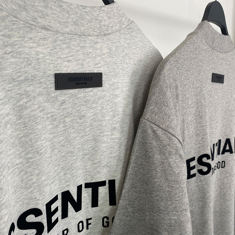 Fog Essentials T shirt Flocking Logo Loose Sweater
