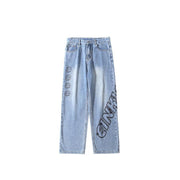 Men Jeans Vintage Brown Jeans Oversize Overalls
