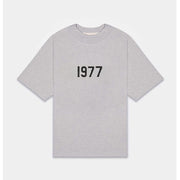 Fog Essentials T shirt Flocking Logo '1977' Loose T shirt