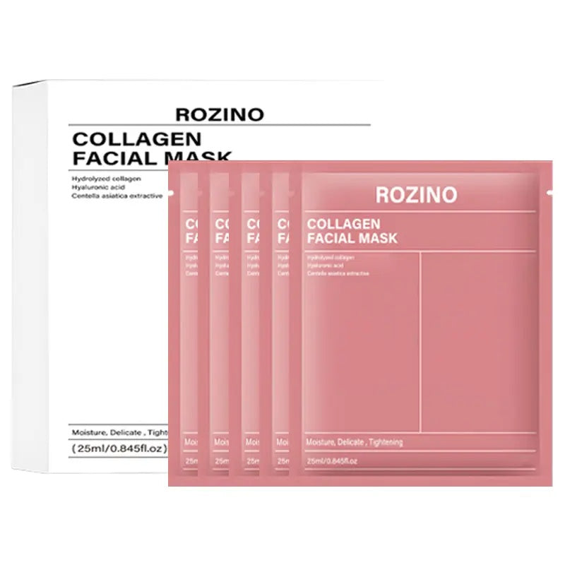 ROZINO Collagen Facial Mask - Moisturizing & Pore Tightening Sheet Mask