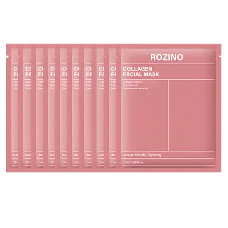 ROZINO Collagen Facial Mask - Moisturizing & Pore Tightening Sheet Mask
