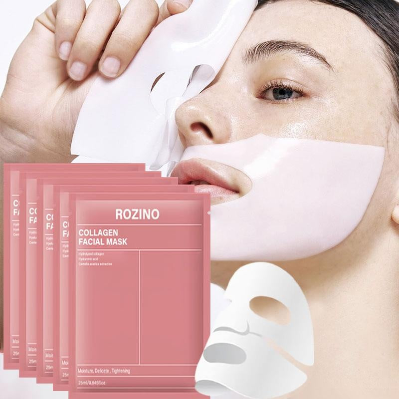 ROZINO Collagen Facial Mask - Moisturizing & Pore Tightening Sheet Mask