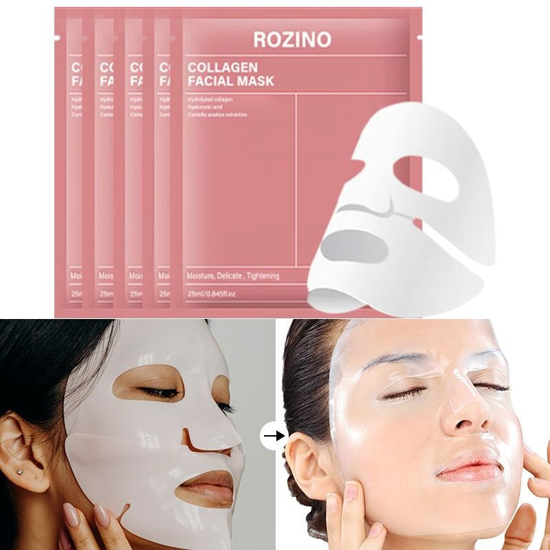 ROZINO Collagen Facial Mask - Moisturizing & Pore Tightening Sheet Mask