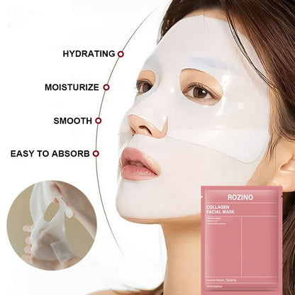 Biological collagen facial mask - moisturizing, pore shrinking, and tightening - enhance skin moisture, shrink pores, enhance elasticity, and glow youthful beauty facial mask