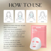 ROZINO Collagen Facial Mask - Moisturizing & Pore Tightening Sheet Mask