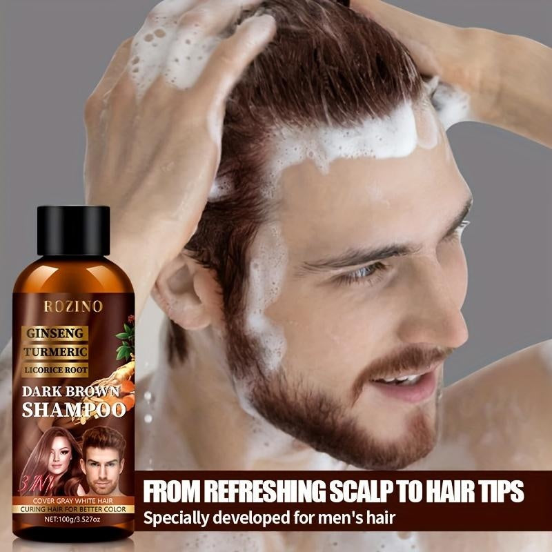 Rozino Men's Shampoo with Ginseng & Turmeric - Cover Gray Hair