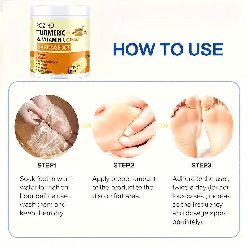 ROZINO Turmeric Firming Cream for Face, Neck, Hands & Feet - 1.69 oz