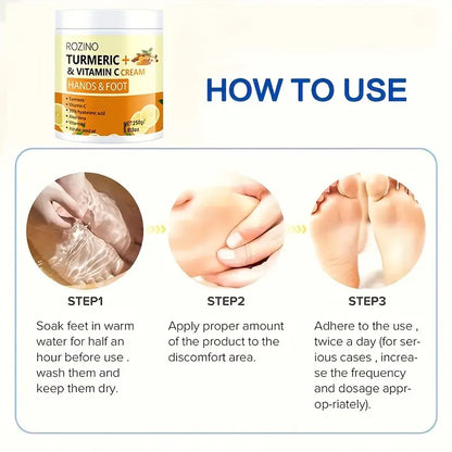 Turmeric hands & foot Firming Cream,Hydrating Anti-wrinkle Tighten Lift Neck Cream for Smooths Wrinkles, Tightening and Lift Skin, Fine lines, Loose & Sagging Skin On Face & Neck 1.69 oz Body Care Smoother Moisturizer Moisture