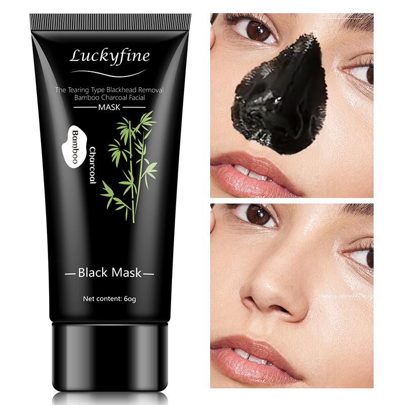 ROZINO Bamboo Charcoal Peel-Off Facial Mask - Blackhead Remover & Pore Cleanser, 60g