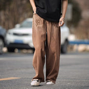 Men Jeans Vintage Jeans Summer Loose Straight-Leg Wide-Leg Pants