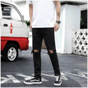 Men Jeans Retro Tattered Jeans Jeans Trousers