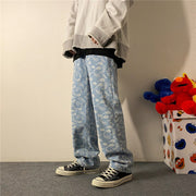 Men Jeans Straight Spring and Autumn Jeans Trousers