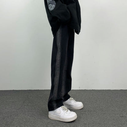 Men Jeans Hip Hop Straight Slimming Loose Jeans
