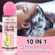 ROZINO 10-in-1 Hair Care Set - Shampoo, Conditioner & Serum (100ml) with Keratin & Jojoba Oil