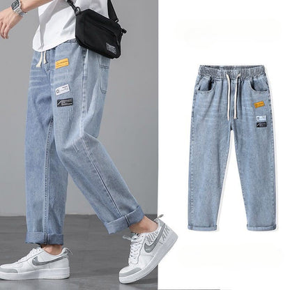 Men Jeans Summer Spring and Autumn Straight Loose Casual Trousers