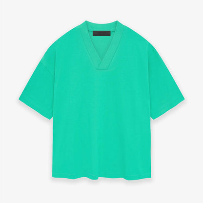 Fog Essentials T shirt Offset Logo Loose V-neck T shirt