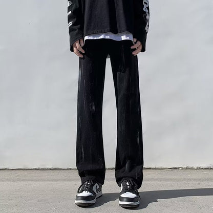 Men Jeans Spring Slim-Fitting Straight-Leg Pants Pants