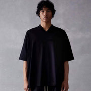 Fog Essentials T shirt Offset Logo V-neck loose T shirt
