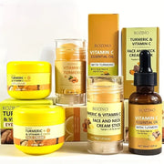 ROZINO Turmeric Face Mask Set - Brightening, Hydrating & Oil Control
