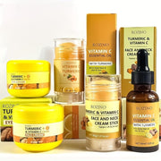 ROZINO Turmeric Face Mask Set - Brightening, Hydrating & Oil Control
