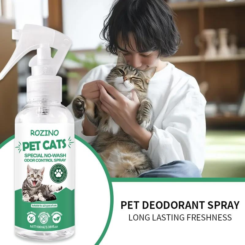 ROZINO Green Power Cat Spray - Odor-Free & Natural Grooming Spray