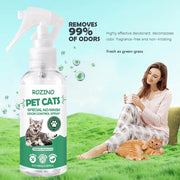 ROZINO Green Power Cat Spray - Odor-Free & Natural Grooming Spray
