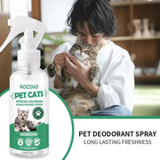 ROZINO Green Power Cat Spray - Odor-Free & Natural Grooming Spray