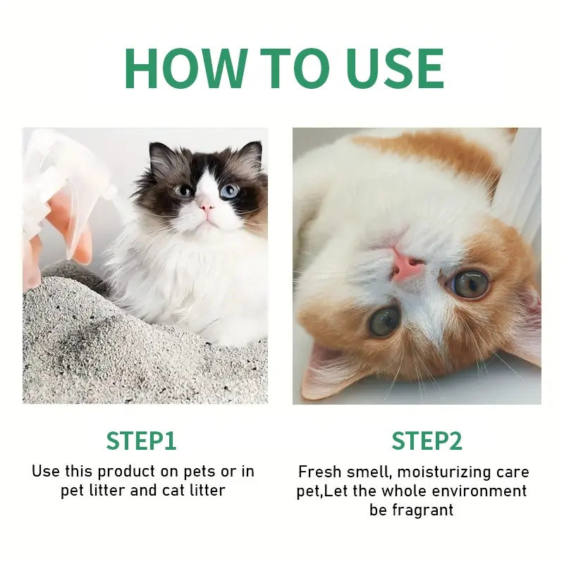 ROZINO Green Power Cat Spray - Odor-Free & Natural Grooming Spray