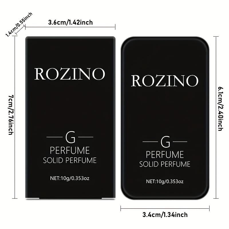 ROZINO Solid Perfume Wax - Unisex Long Lasting Fragrance, Black 7cm