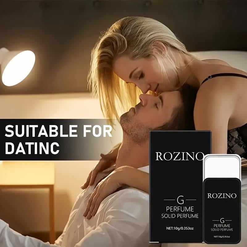 ROZINO Solid Perfume Wax - Unisex Long Lasting Fragrance, Black 7cm