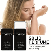 ROZINO Solid Perfume Wax - Unisex Long Lasting Fragrance, Black 7cm