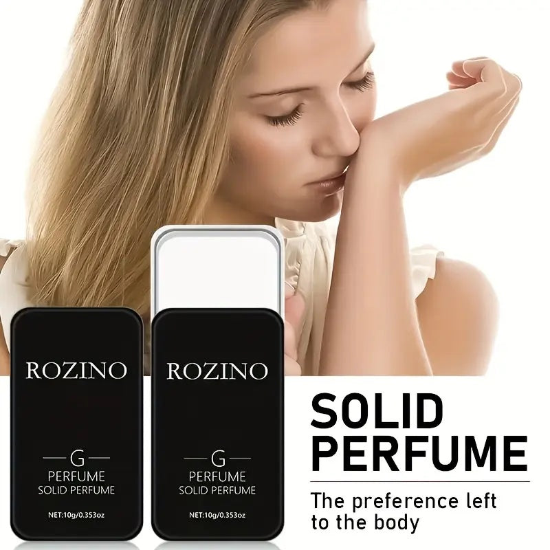 ROZINO Solid Perfume Wax - Unisex Long Lasting Fragrance, Black 7cm