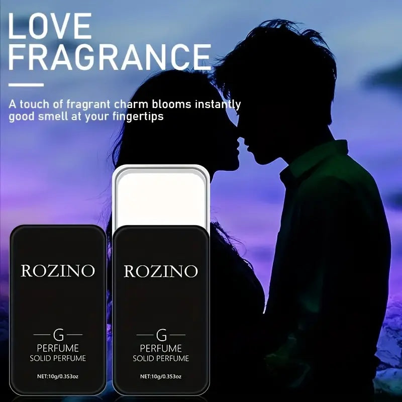 ROZINO Solid Perfume Wax - Unisex Long Lasting Fragrance, Black 7cm