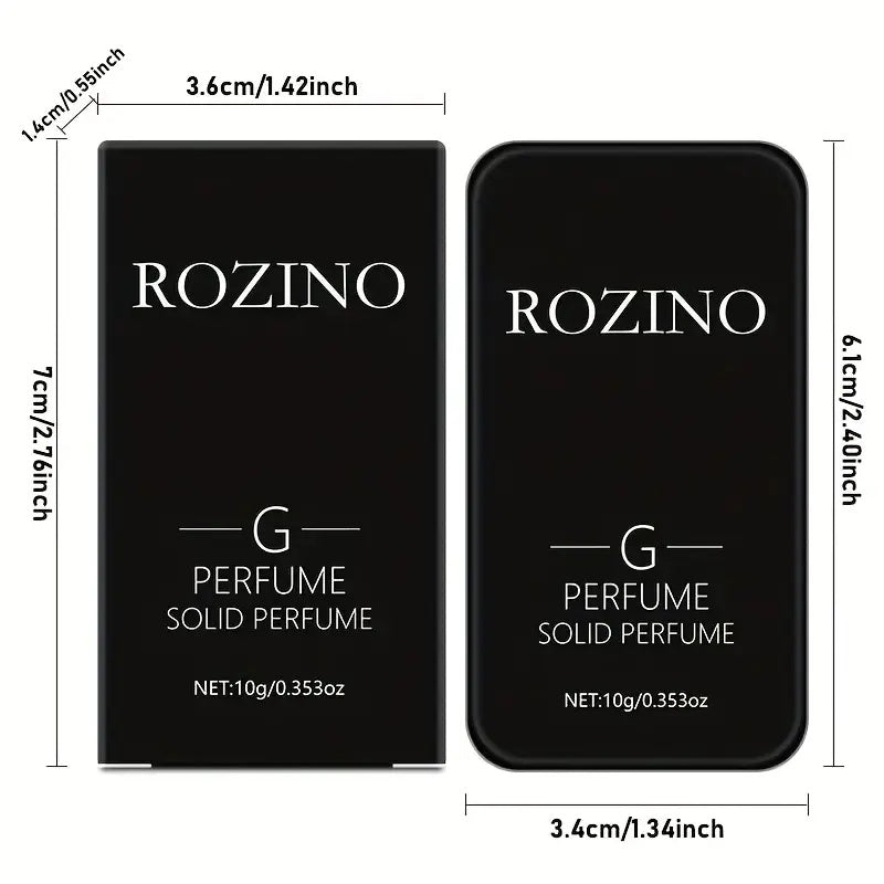 ROZINO Solid Perfume Wax - Unisex Long Lasting Fragrance, Black 7cm