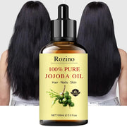 Rozino 100% Pure Jojoba Oil - No Rinse Fast Absorbing Body & Massage Oil