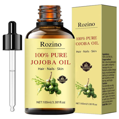 Rozino 100% Pure Jojoba Oil - Lubrication Maintenance, No - Rinse & Fast Absorb