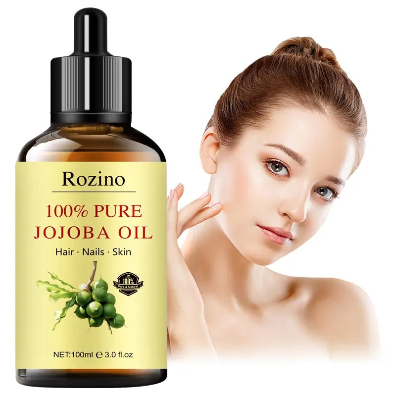 Rozino 100% Pure Jojoba Oil - No Rinse Fast Absorbing Body & Massage Oil